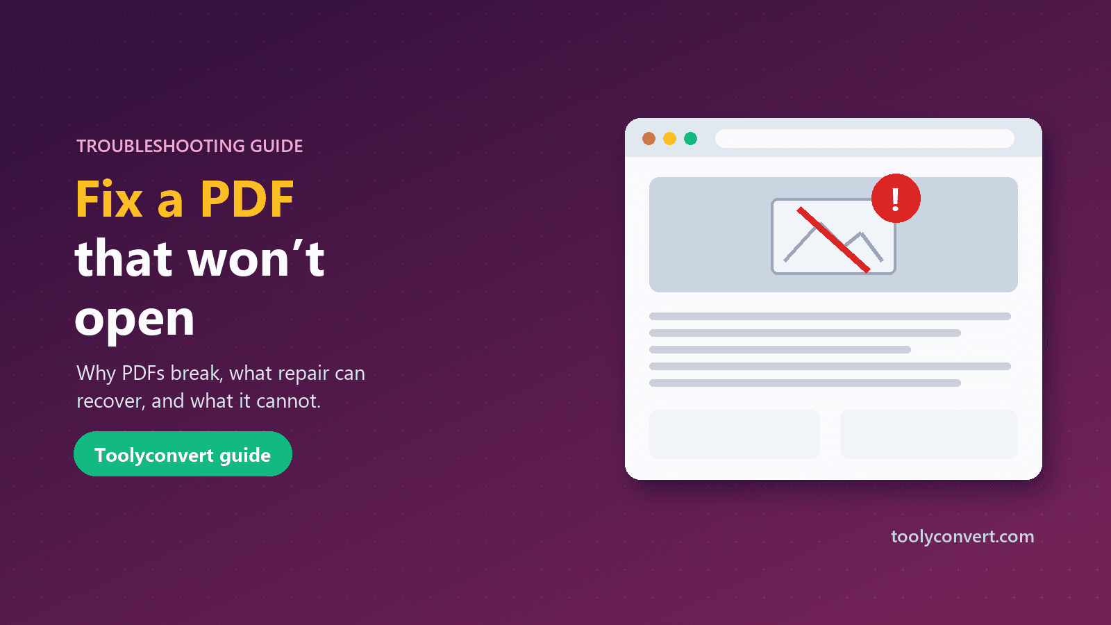How to Fix a Corrupted PDF That Won’t Open article