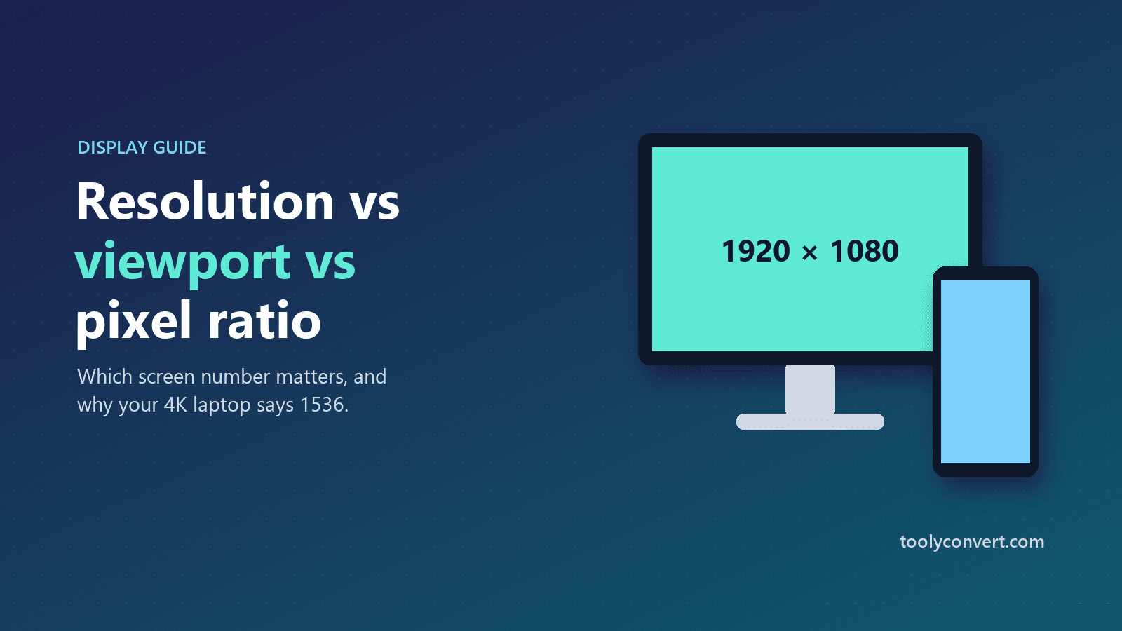 Screen Resolution vs Viewport vs Pixel Ratio, Explained article