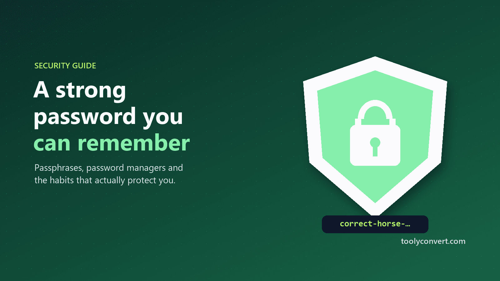 How to Create a Strong Password You Can Actually Remember article