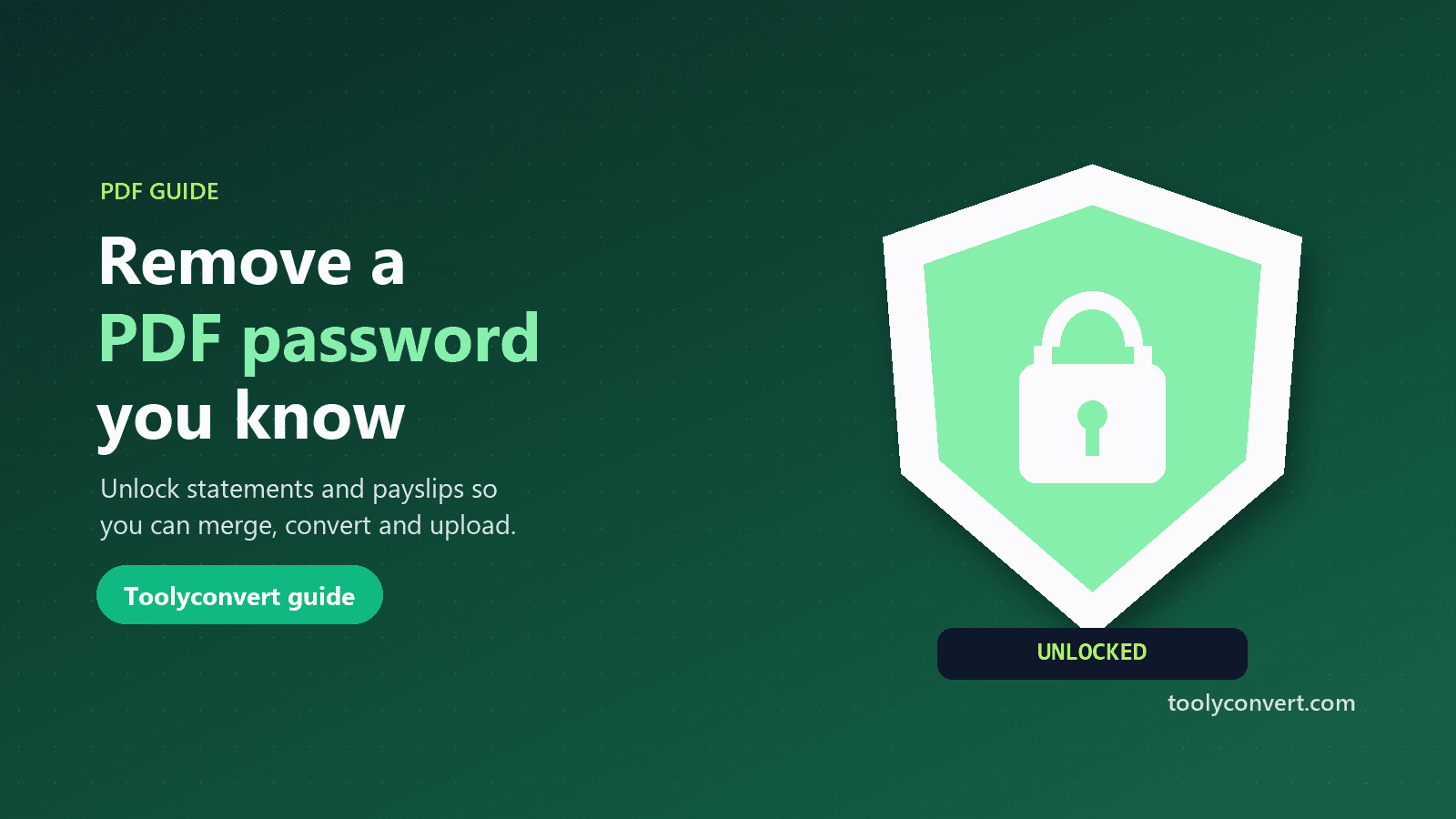 How to Remove a Password From a PDF You Can Open article