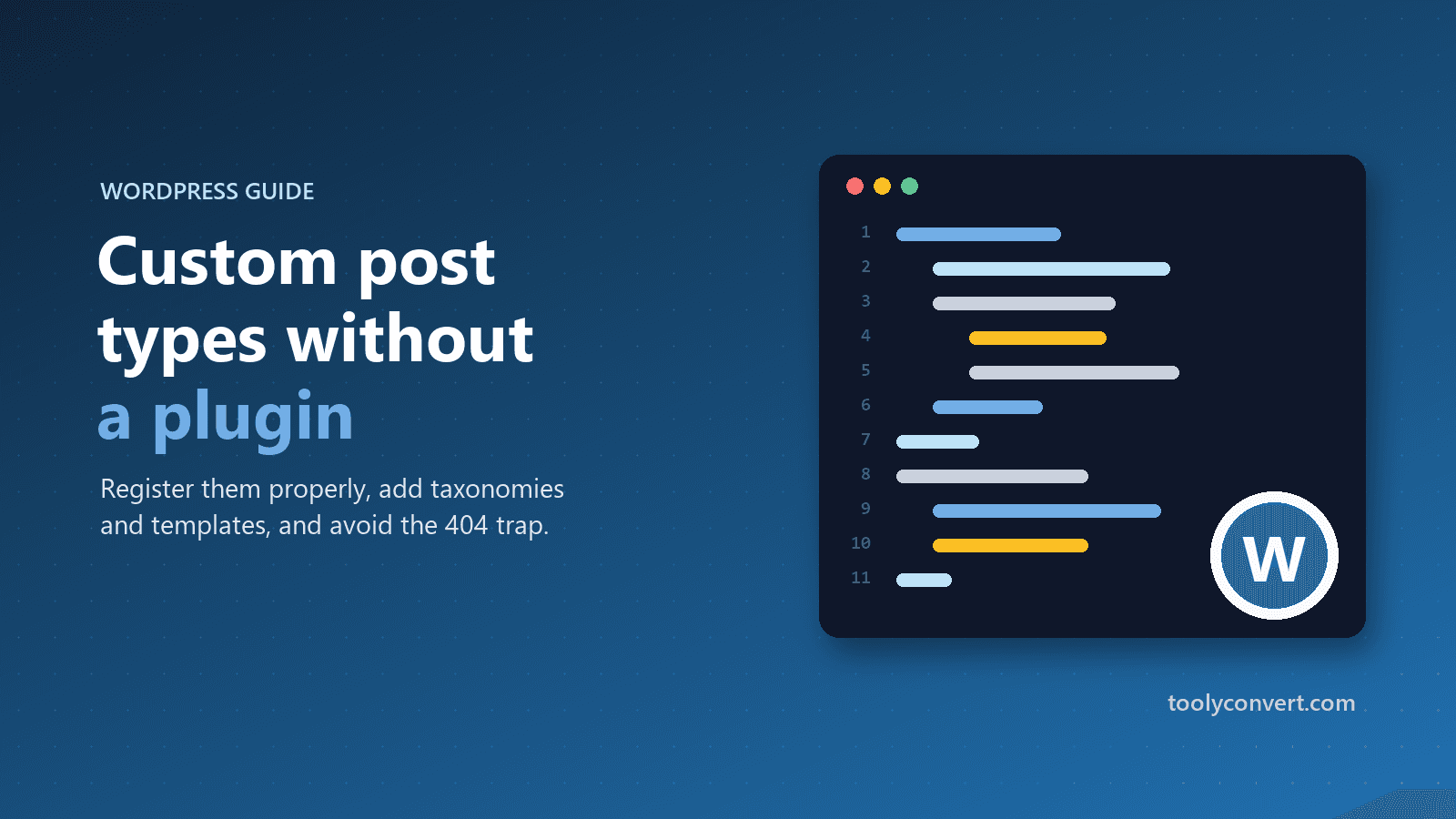WordPress Custom Post Types Without a Plugin: A Complete Guide article