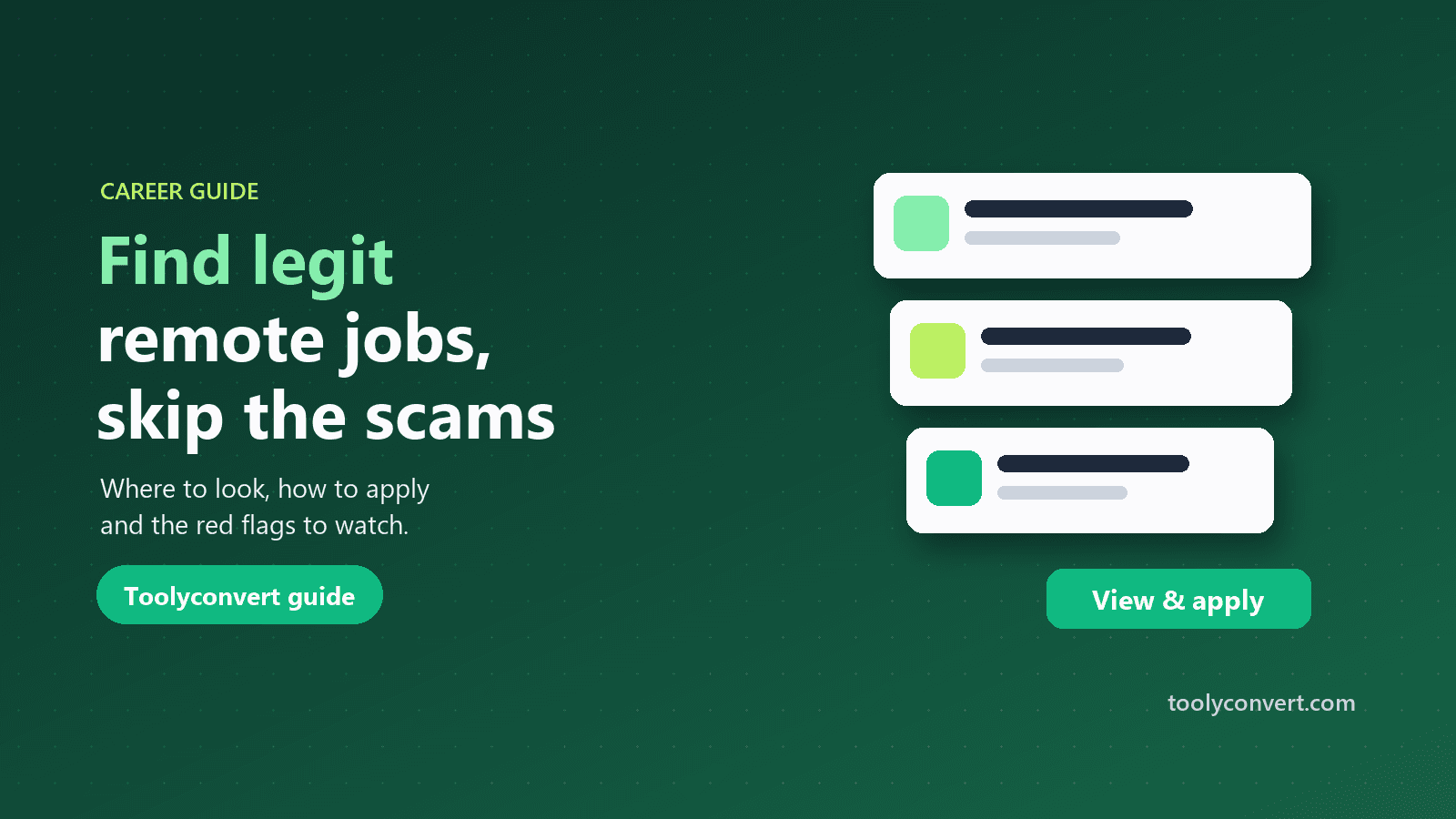 How to Find Legit Remote Jobs (and Avoid the Scams) article