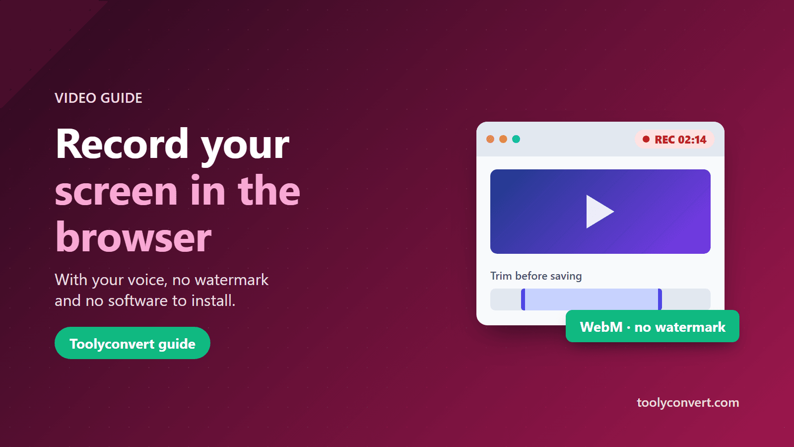 How to Record Your Screen in the Browser (With Audio, No Watermark) article