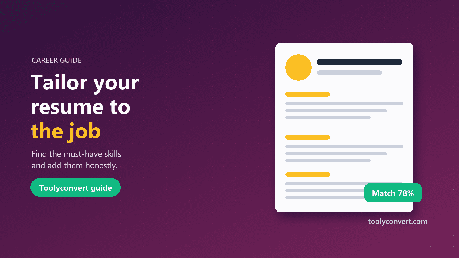 How to Tailor Your Resume to a Job Description article