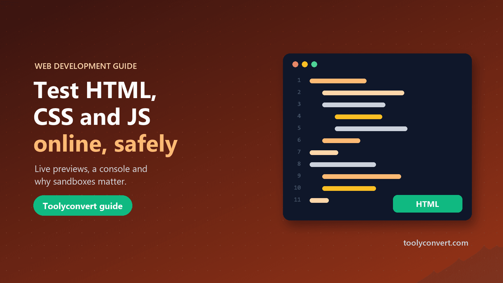 How to Test HTML, CSS and JavaScript Online (Safely) article
