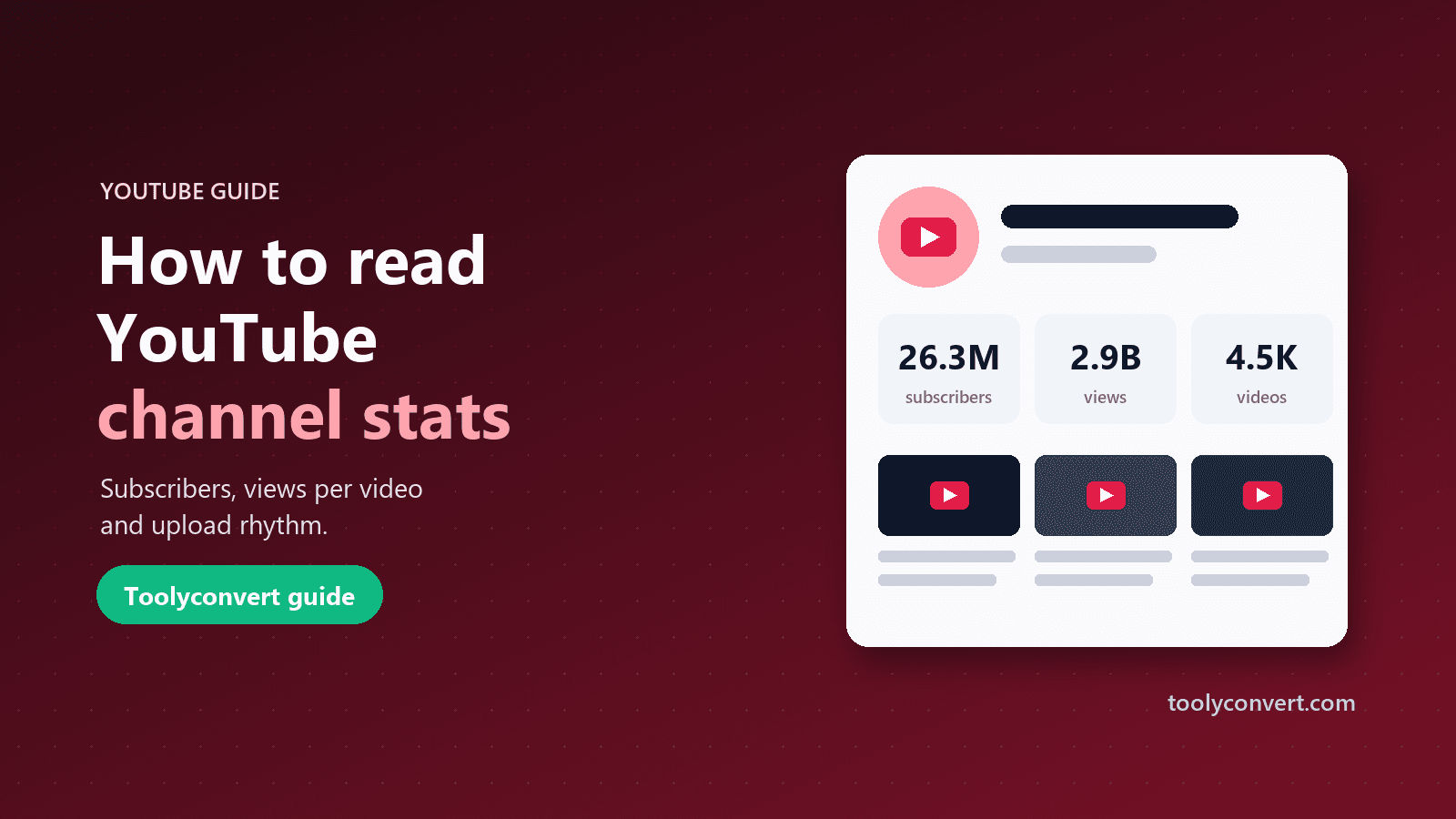 How to Check and Read Any YouTube Channel’s Stats article