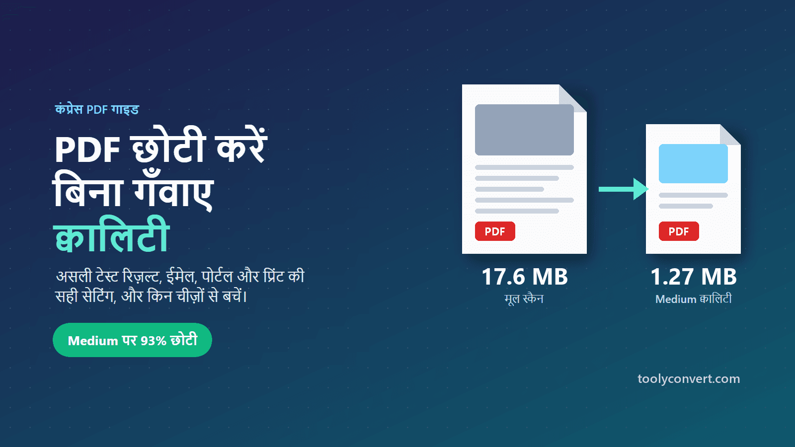 क्वालिटी खोए बिना PDF कंप्रेस करने की गाइड का कवर चित्र