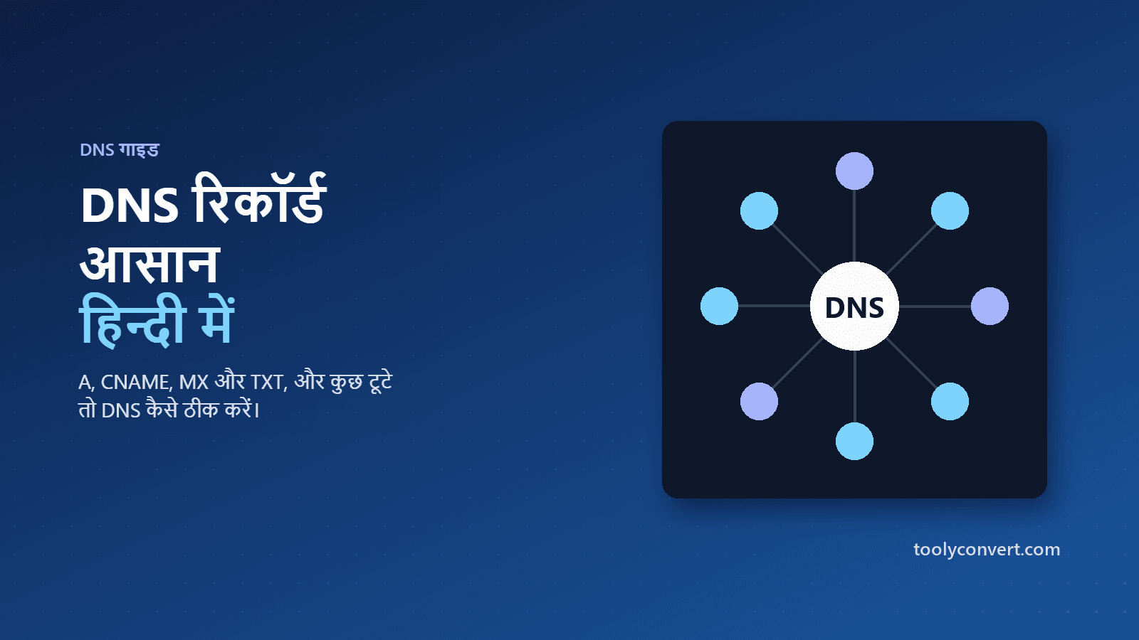 DNS रिकॉर्ड और डोमेन समस्या समाधान गाइड का कवर चित्र