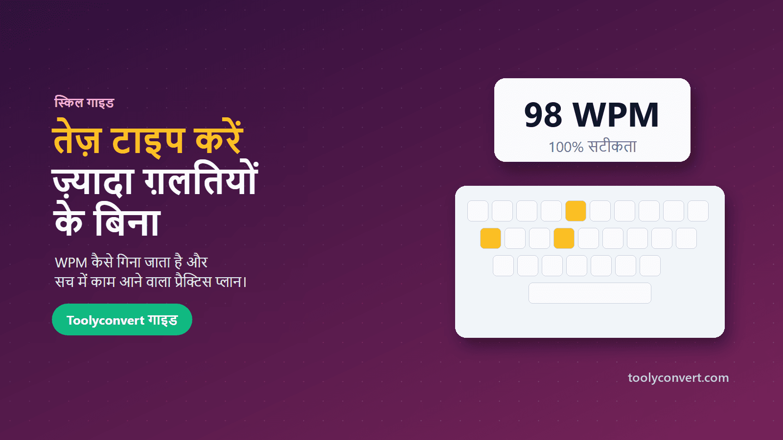 टाइपिंग स्पीड बढ़ाने की गाइड का कवर चित्र