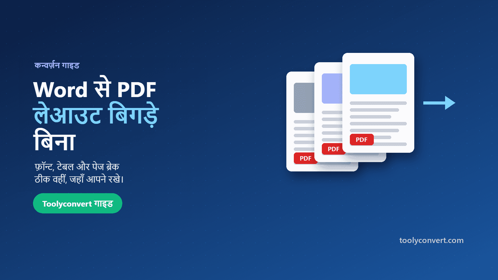 लेआउट बिगाड़े बिना Word को PDF में बदलने की गाइड का कवर चित्र