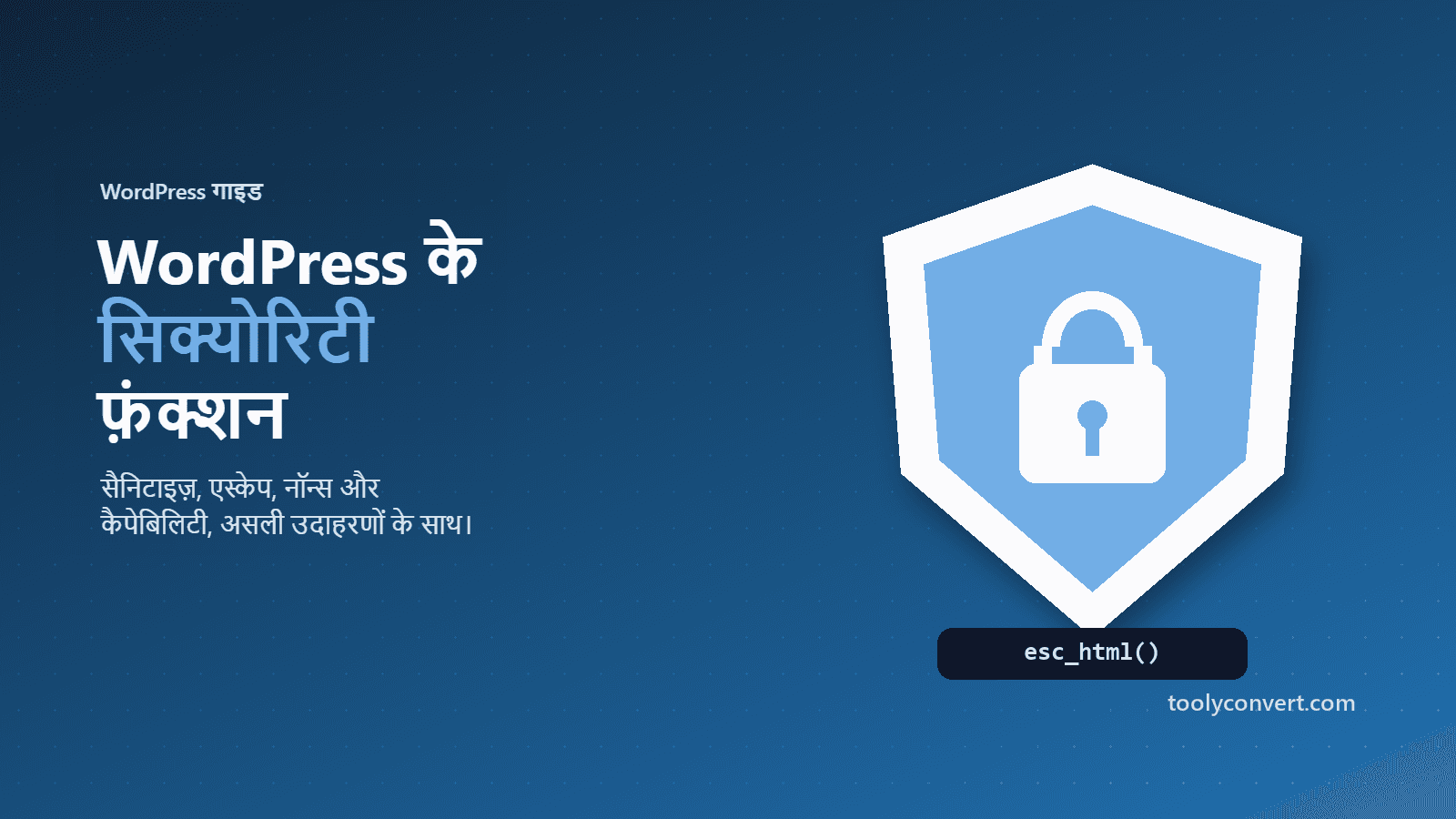 WordPress सुरक्षा फ़ंक्शन गाइड का कवर चित्र