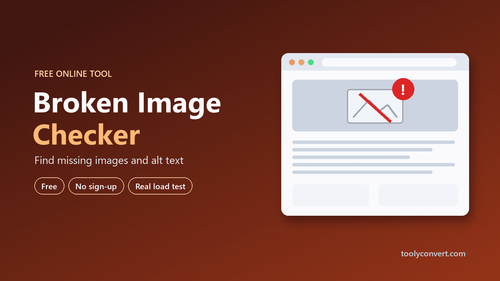 Broken Image Checker tool