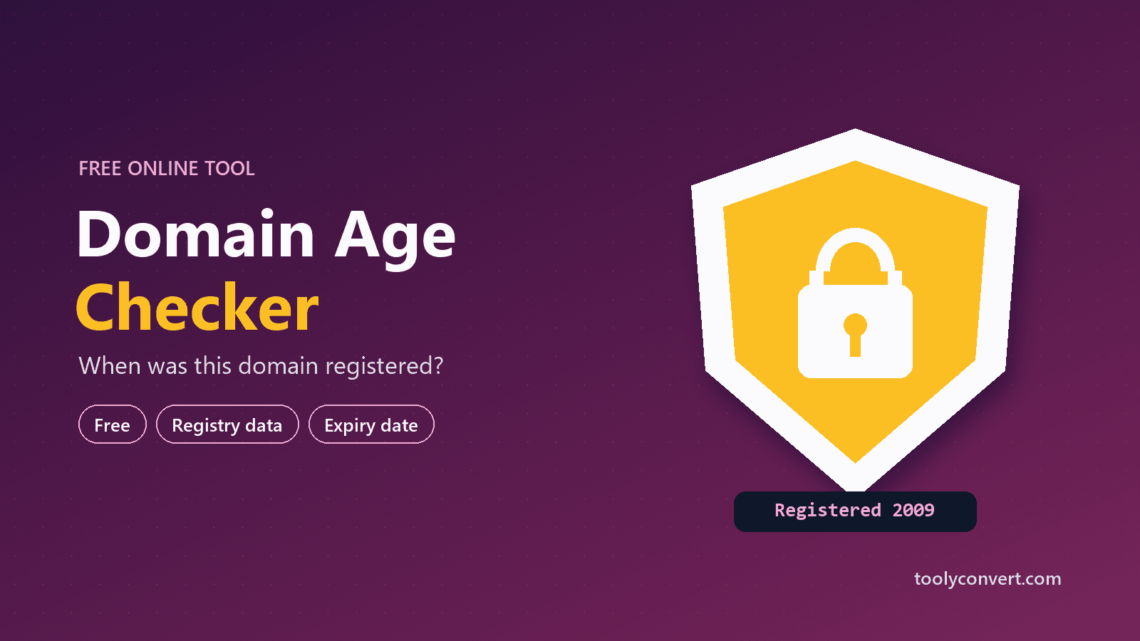 Domain Age & Creation Date Checker tool