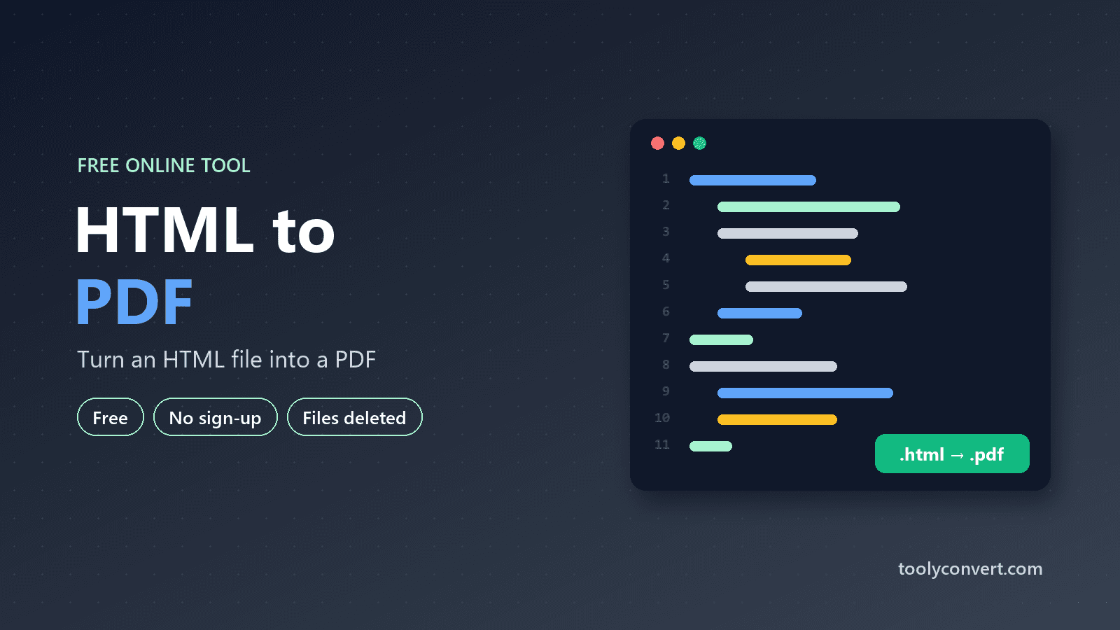HTML to PDF Converter tool