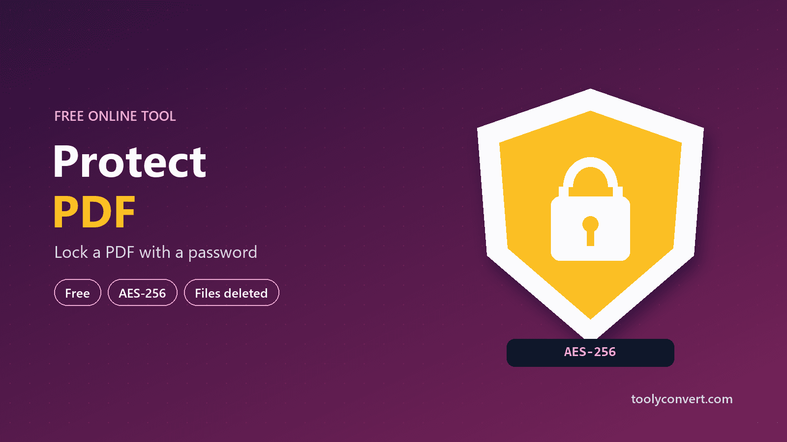 Protect PDF with a Password tool