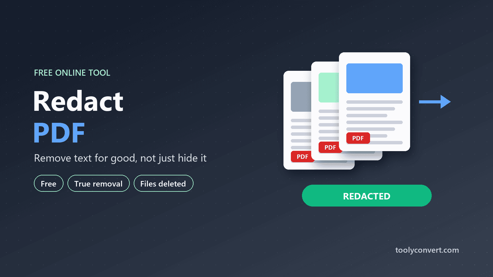 Redact PDF tool