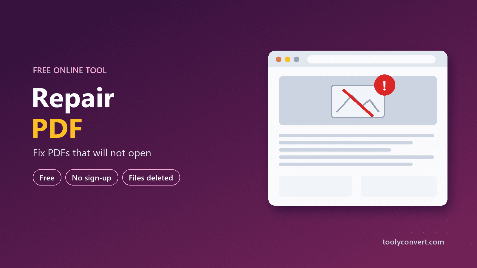 Repair PDF tool