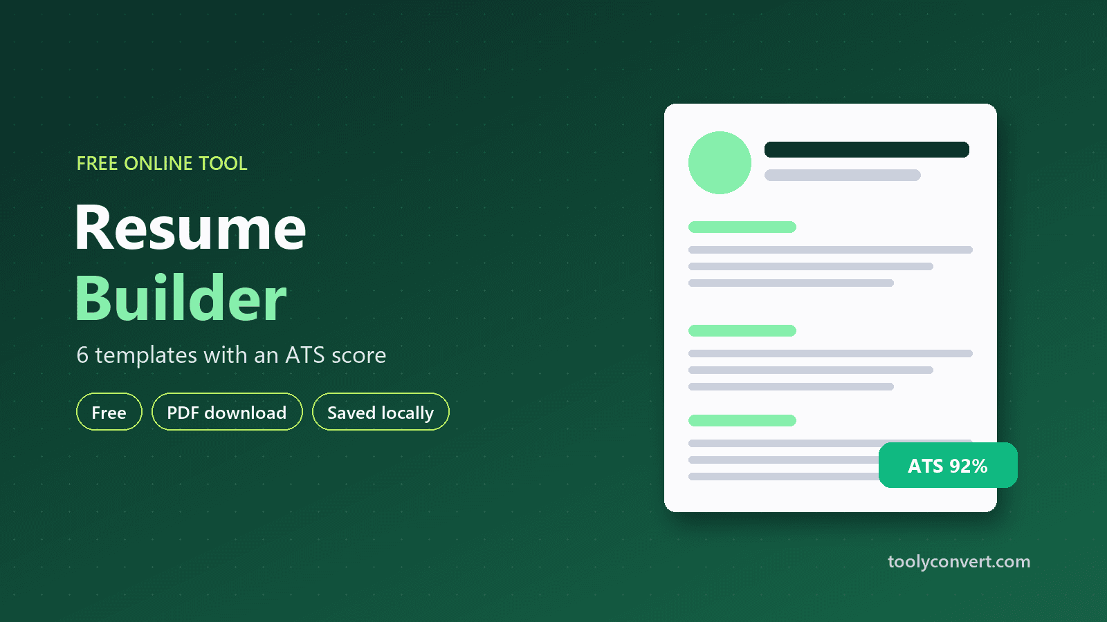 Resume Builder tool