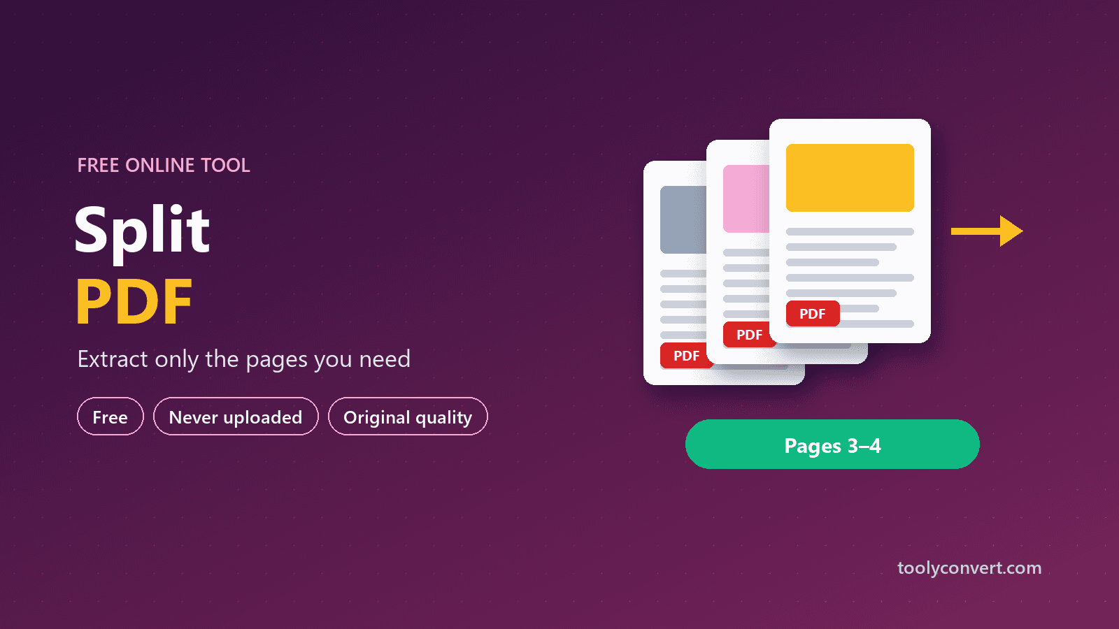 Split PDF tool