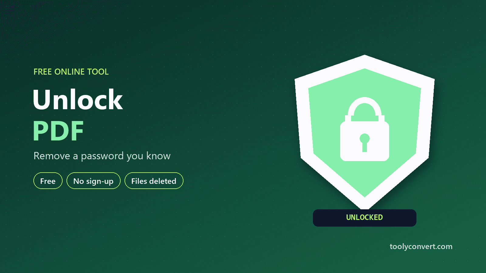 Unlock PDF tool