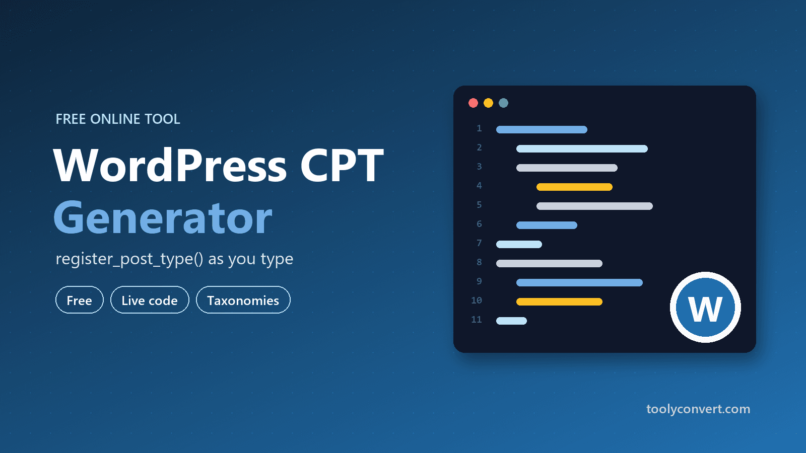 WordPress Custom Post Type Generator tool