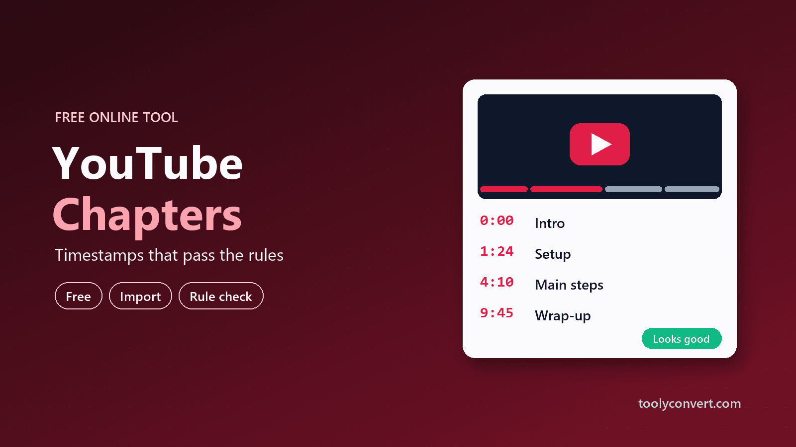 YouTube Timestamp & Chapter Generator tool