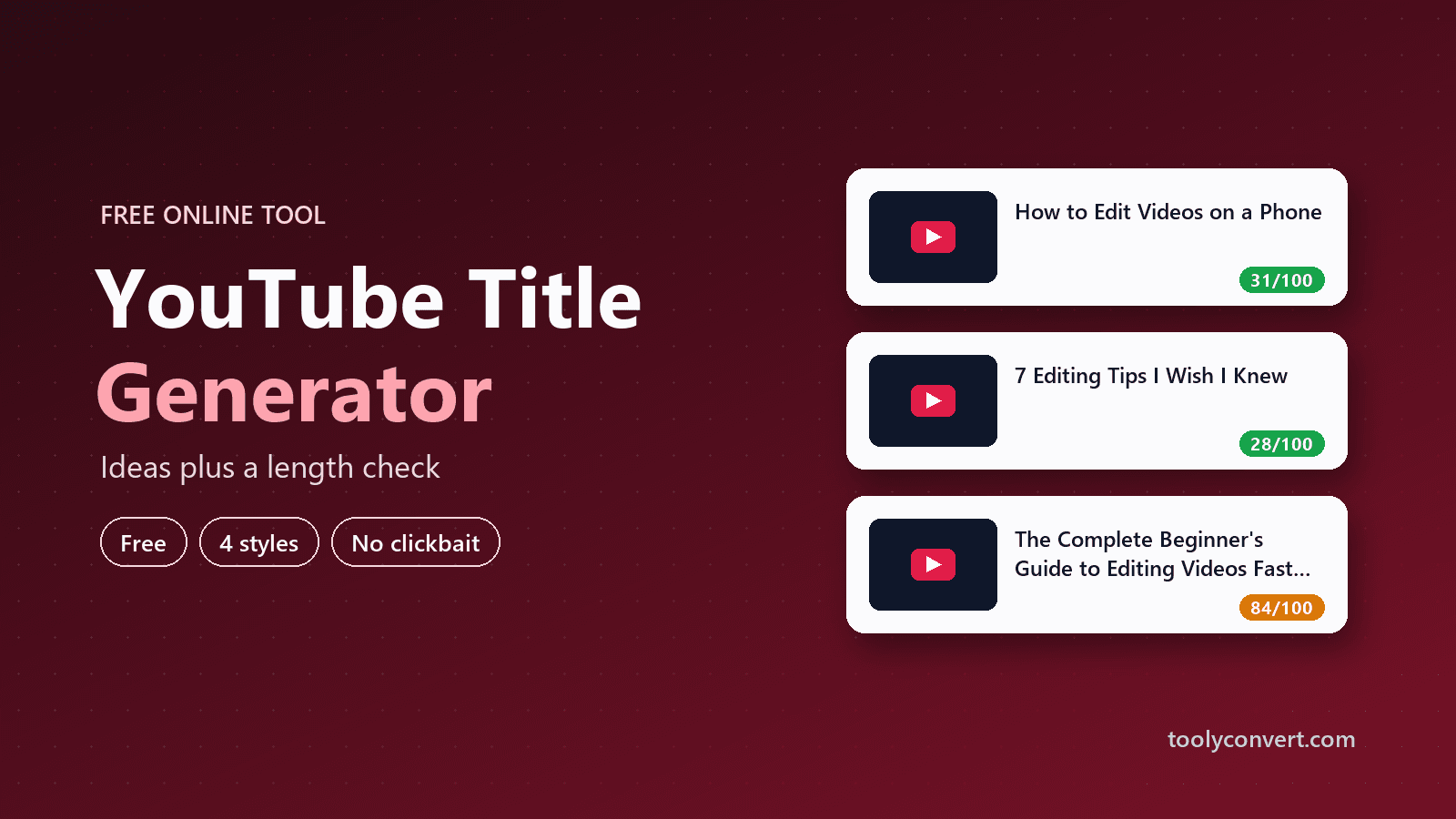 YouTube Title Generator tool