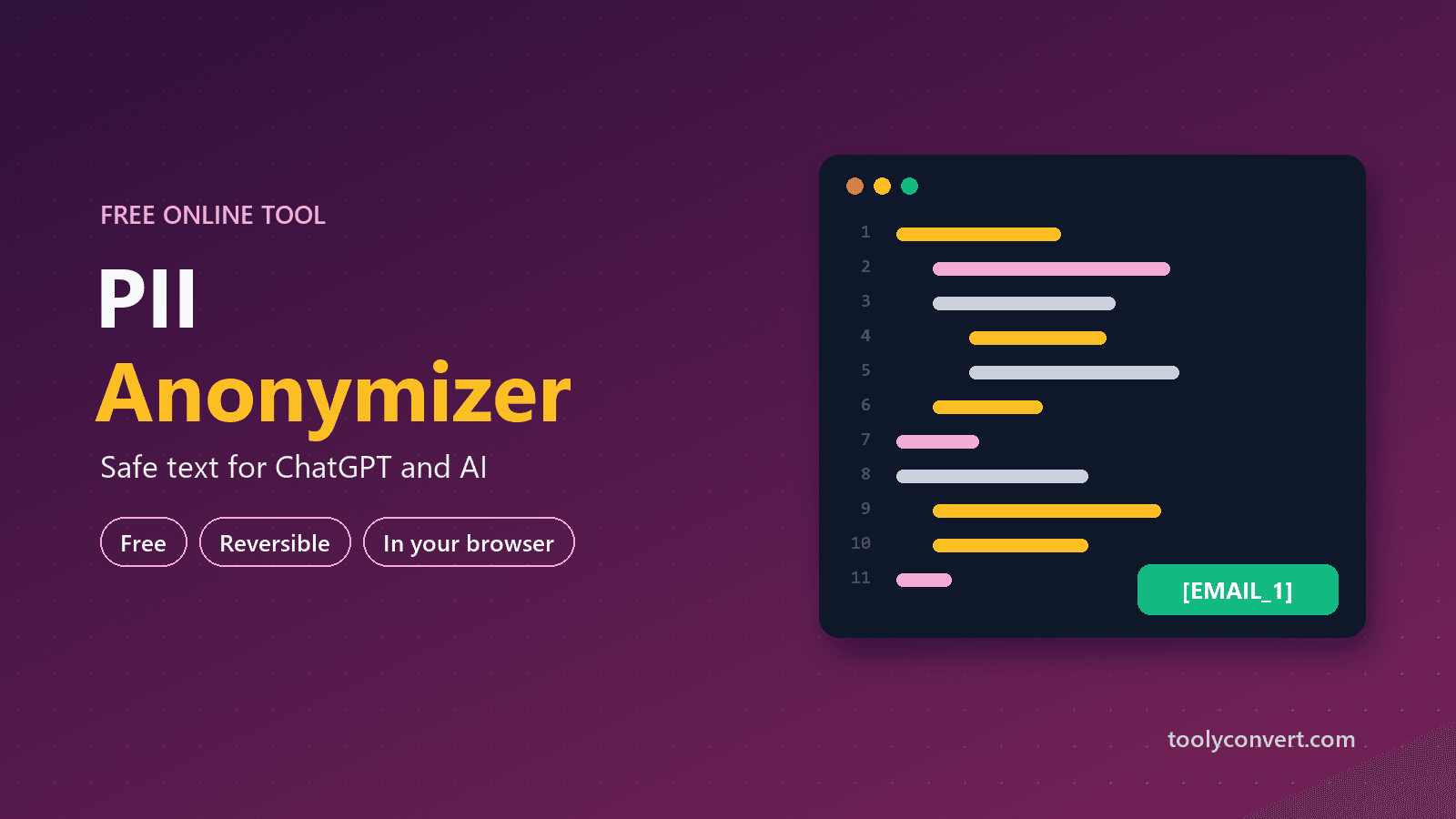 PII Anonymizer for ChatGPT & AI Prompts tool