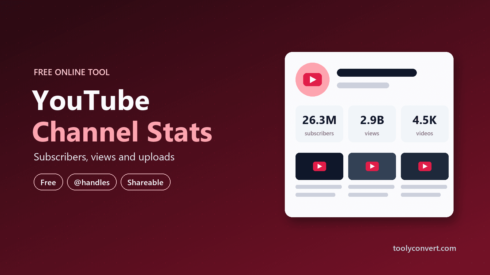 YouTube Channel Stats tool
